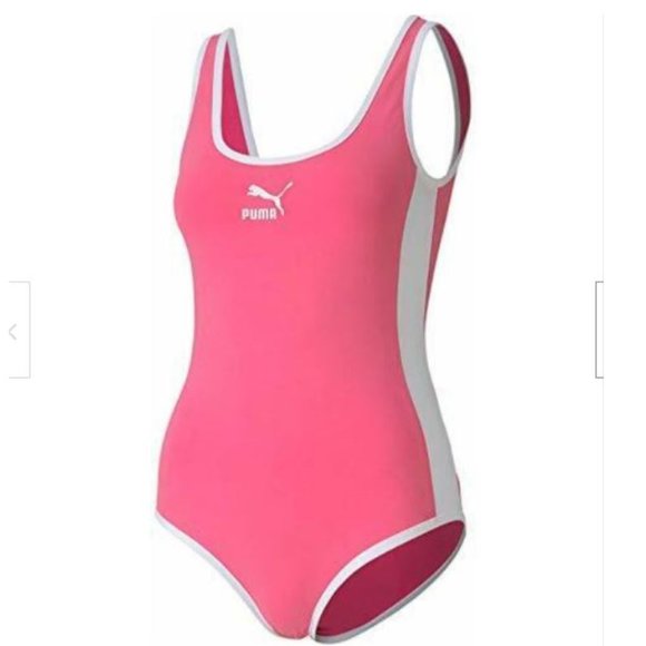 LAST ONE! PUMA classic T7 athletic bodysuit Bubblegum pink - Picture 1 of 2